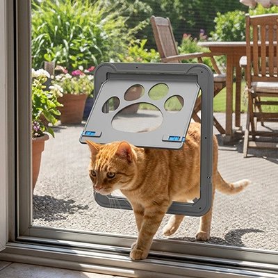 chatière design patte decorative chat entrant maison