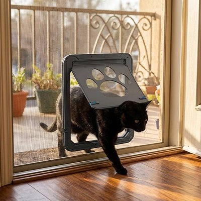 chatière design patte decorative chat entrant