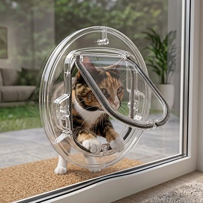 chatière transparente chat entrant maison