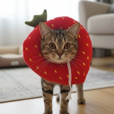 collerette chat fraise chat salon