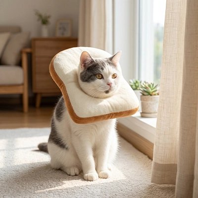 collerette pour chat toast