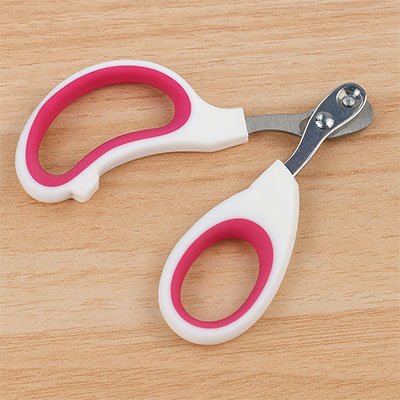 coupe griffe chat bicolore rose blanc
