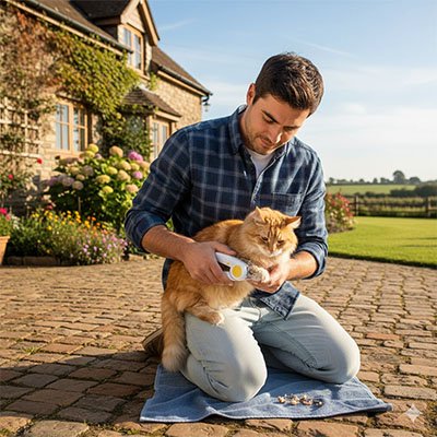 coupe griffe chat confortable maitre chat jardin