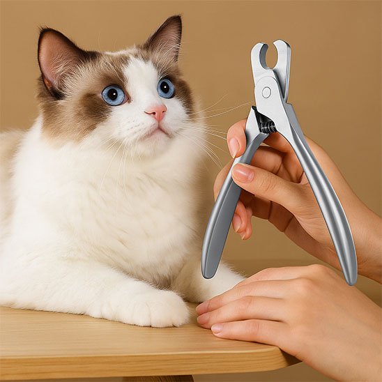 coupe griffe chat inox chat mains