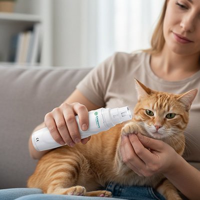 coupe griffe chat lime rotative maitresse chat canape