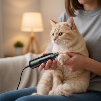 coupe griffe chat noir pratique maitresse