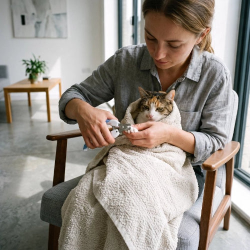 coupe griffe chat poignees ergonomiques maitresse chat apaise