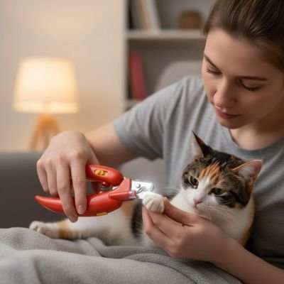 coupe griffe chat rouge lumiere led canape maitresse
