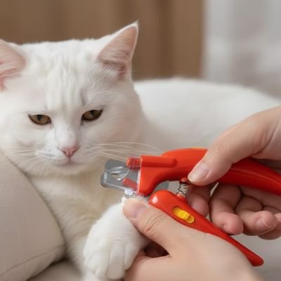 coupe griffe chat rouge lumiere led patte chat