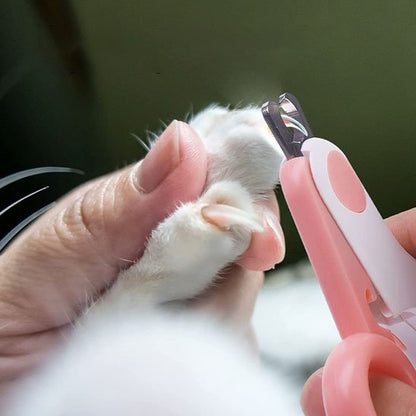 coupe griffe chat securise rose blanc patte chat