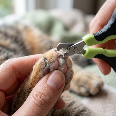 coupe griffe chat vert noir acier inoxydable patte