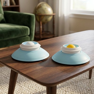 deux gamelle anti glouton chat stimulantes dans salon