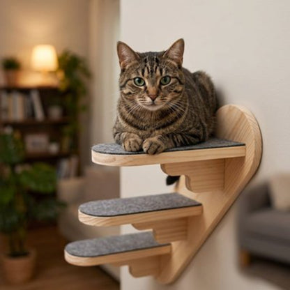 escalier pour chat bois de pin chat allonge