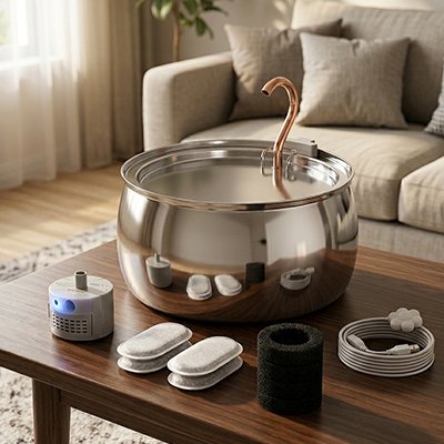fontaine a eau chat avec kit complet
