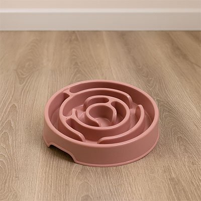 gamelle anti glouton chat amusante rose