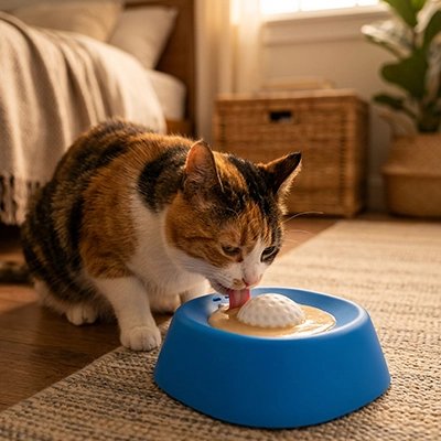 gamelle anti glouton chat bleu chat lechant chambre