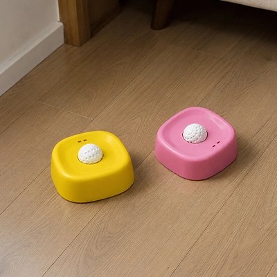 gamelle anti glouton chat jaune rose