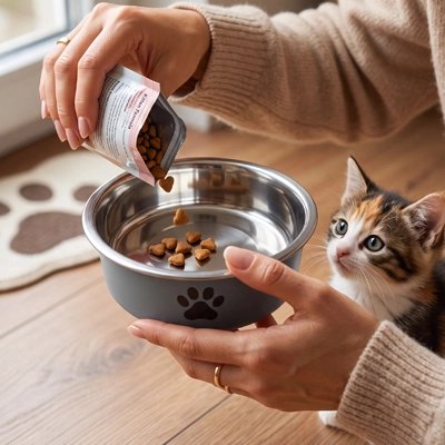 gamelle chat design neutre chaton maitresse 