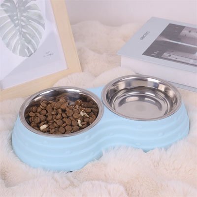 gamelle chat format compact couleur bleu