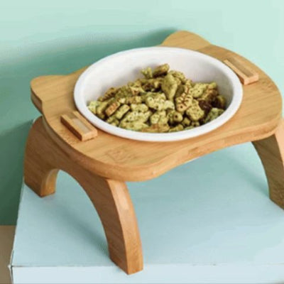 gamelle-chat-surélevée-bambou-bol-simple