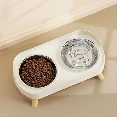 gamelle pour chat design epure couleur blanche