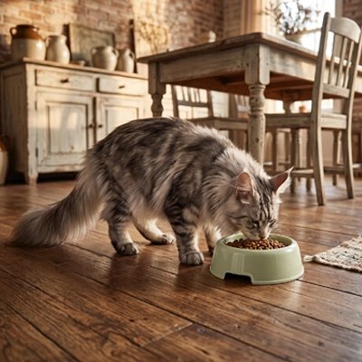 gamelle pour chat vert design sureleve salon