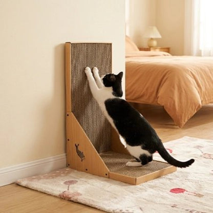 griffoir chat bois clair chat griffant chambre