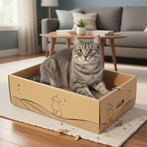 griffoir chat carton reversible chat allonge salon