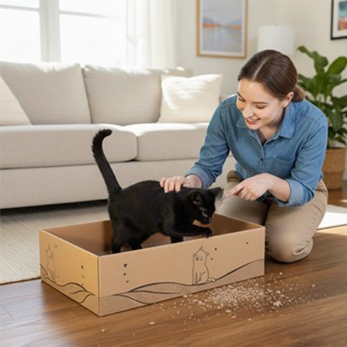 griffoir chat carton reversible maitresse chat debout salon