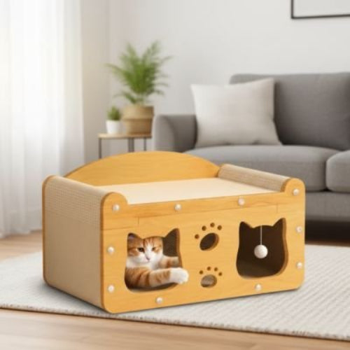 griffoir chat compact silhouette feline chat dormant