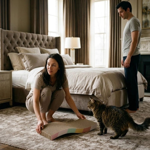 griffoir chat durable vague maitresse maitre chat debout chambre