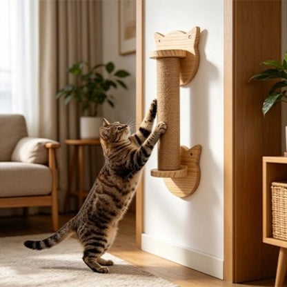 griffoir chat fixation murale chat griffant salon