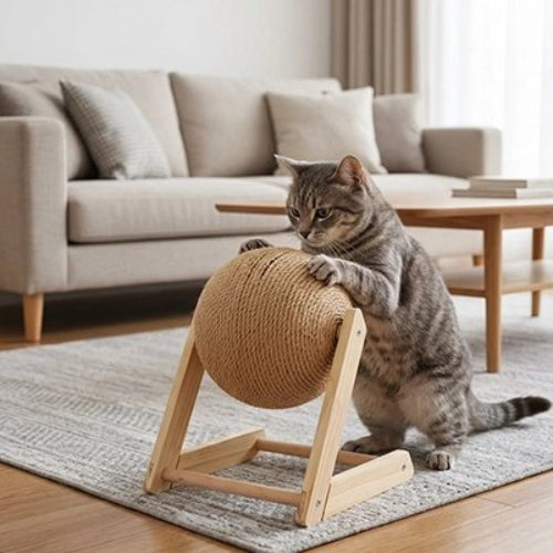 griffoir chat format en l chat griffant canape salon