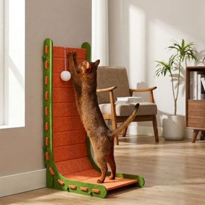 griffoir chat orange incurve chat griffant salon