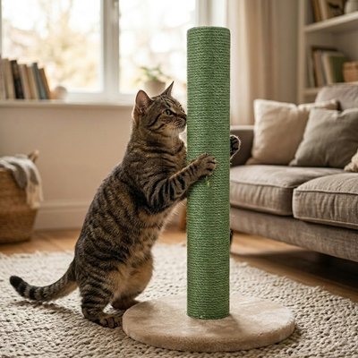 griffoir chat poteau arbre a chat vert chat salon