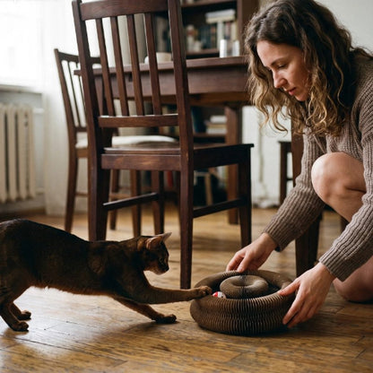 griffoir chat spirale maitresse chat jouant