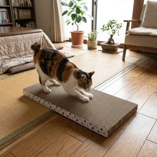 griffoir en carton pour chat planche chat griffant salon