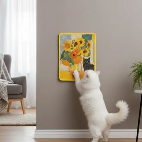 griffoir pour chat fixation murale chat griffant salon