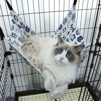 hamac pour chat blanc sangles ajustables chat allonge