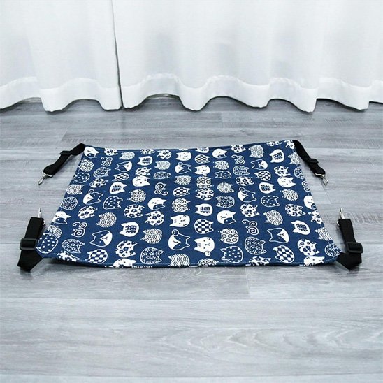 hamac pour chat bleu sangles ajustables