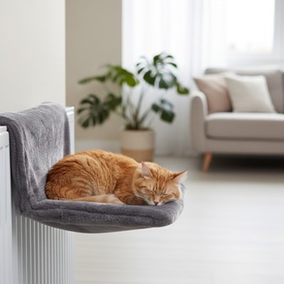hamac pour chat fixation radiateur chat dormant salon