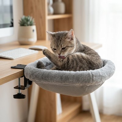 hamac pour chat fixation reglable chat apaise bureau