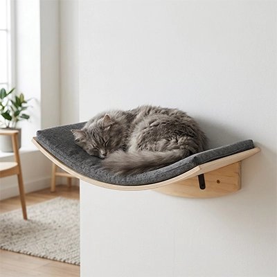 hamac pour chat mural chat dormant