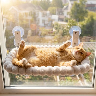 hamac pour chat rectangulaire bordure moelleuse chat apaise