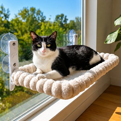 hamac pour chat rectangulaire bordure moelleuse chat allonge