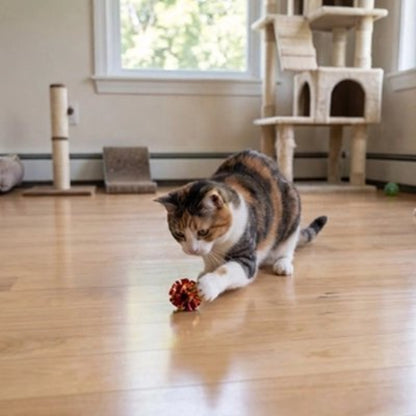 jeu chat balles multicolores chat jouant