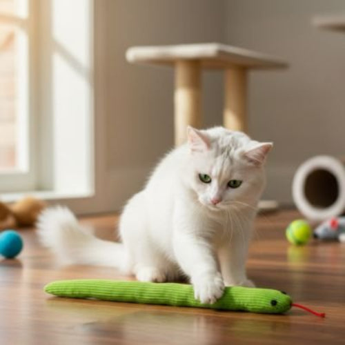 jeu chat serpent avec chat salon