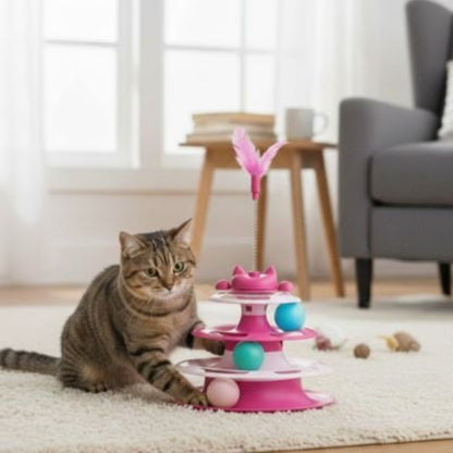jeu chat tour interactive rose chat jouant salon