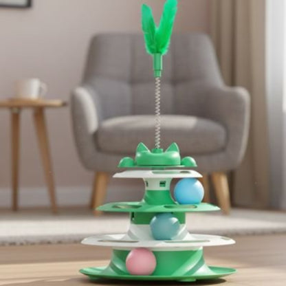 jeu chat tour interactive vert salon