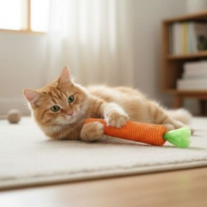 jeu pour chat carotte chat attrapant salon